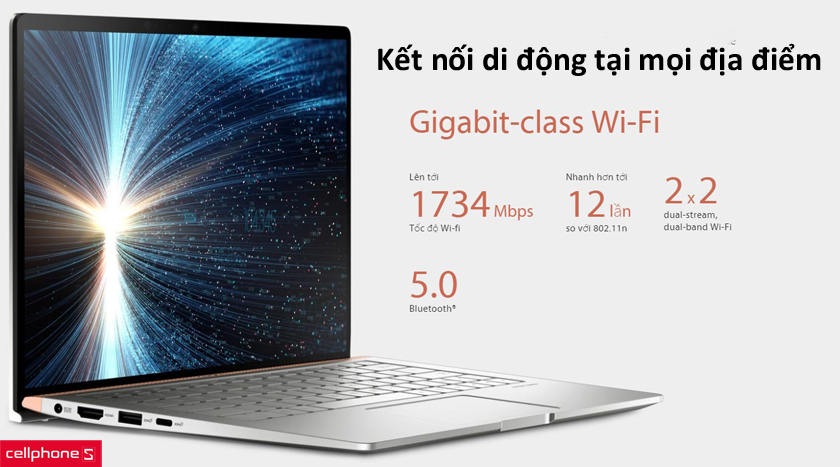 Asus Zenbook UX333FA-A4046T mang đến những công nghệ có thể đáp ứng hoàn toàn 2 tiêu chí trên với ASUS Wifi Master