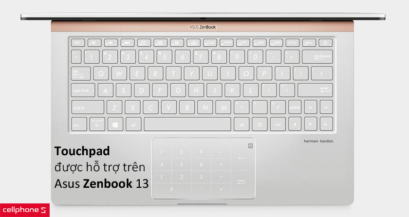 Trang bị trên mình bộ bàn phím full size với đèn nền backlit, Zenbook 13 đem đến trải nghiệm gõ phím chuẩn xác và thỏa mãn