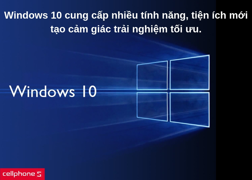 Tích hợp Windows 10 với nhiều tính năng đột phá kết hợp phần mềm hỗ trợ đa tiện ích