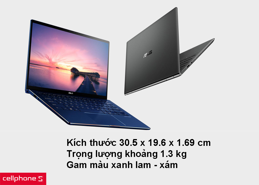 Laptop Asus UX362FA-EL206T có thiết kế thanh lịch, nhỏ gọn và tiện dụng