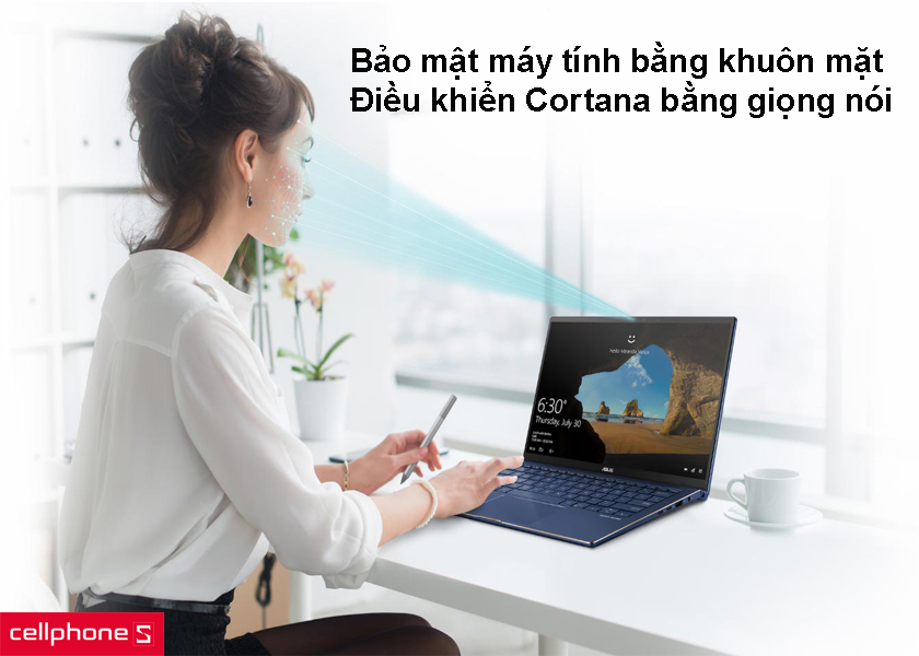 Được trang bị bàn di chuột tiện lợi và tích hợp tính năng bảo vệ khuôn mặt