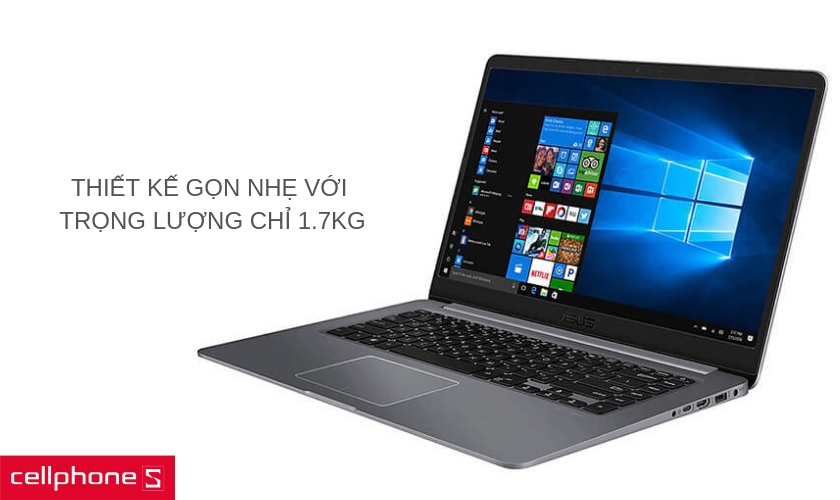 Thiết kế chú trọng đến tính di động với cân nặng chỉ 1.7kg