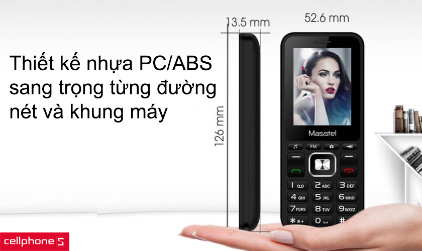 Thiết kế nhựa PC/ABS sang trọng từng đường nét và khung máy