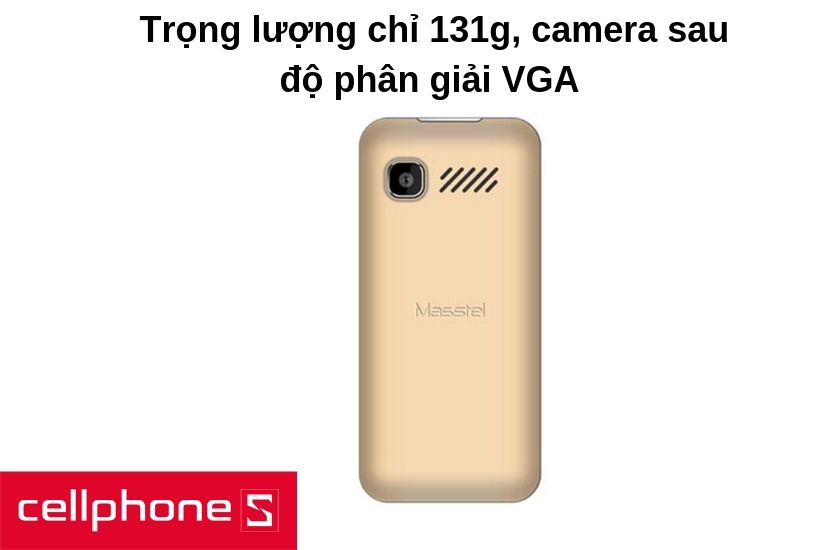 Masstel Fami S được thiết kế nhỏ gọn với trọng lượng chỉ vỏn vẹn 131g, kích thước: 115x48.6x13.2 mm