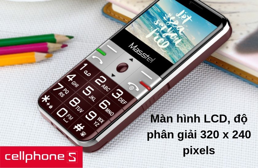  thiết kế với chuẩn màn hình LCD có độ phân giải 320 x 240 pixels