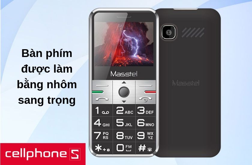 Điện thoại Fami S được thiết kế bàn phím được làm bằng nhôm sang trọng