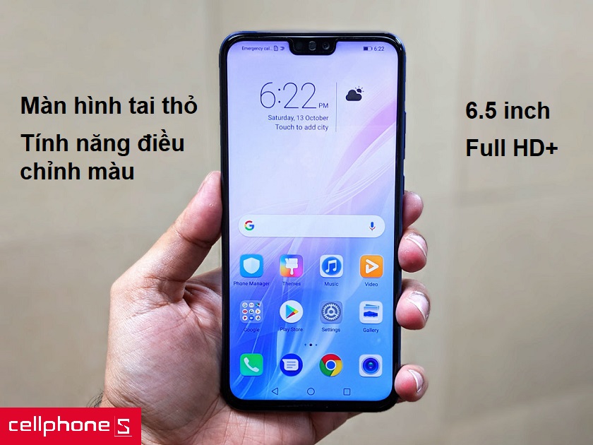 Màn hình cực lớn 6.5 inch cùng chế độ bảo vệ mắt hiện đại