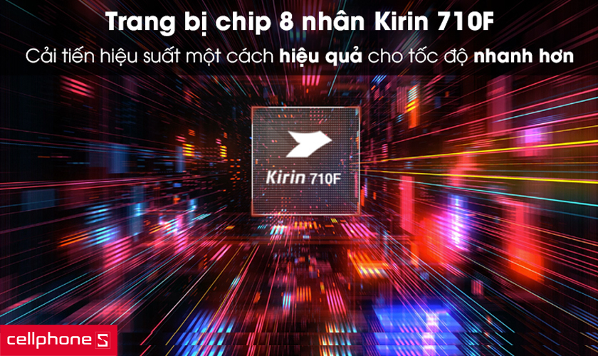 Chip Kirin 710F, RAM 4GB cùng bộ nhớ 128GB vận hành mượt mà