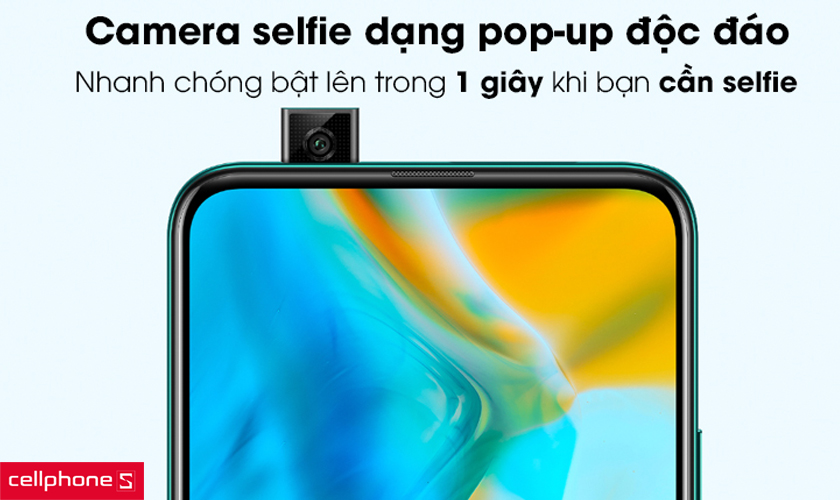 Camera trước pop-up 16MP trang bị tính năng làm đẹp tự nhiên