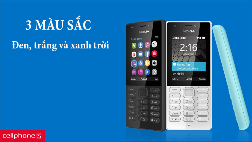 ba màu sắc: đen, xám và xanh trời