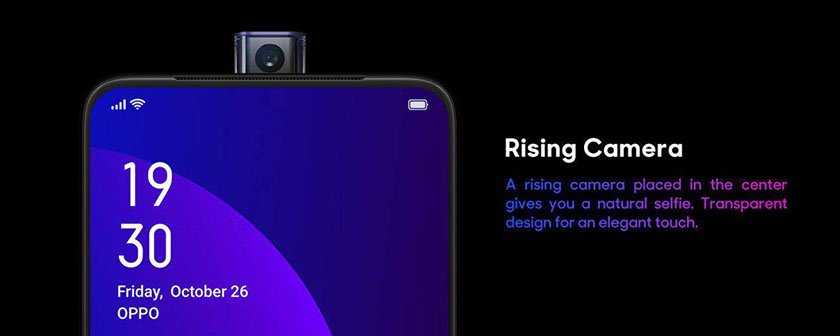 thiết kế camera selfie pop-up trên oppo f11 pro