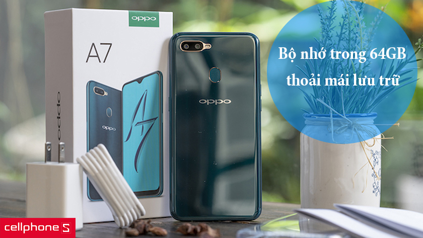 bộ nhớ trong 64GB cho bạn thoải mái lưu trữ
