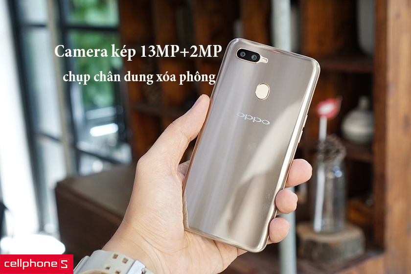 camera kép 13MP+2MP, chụp chân dung xóa phông