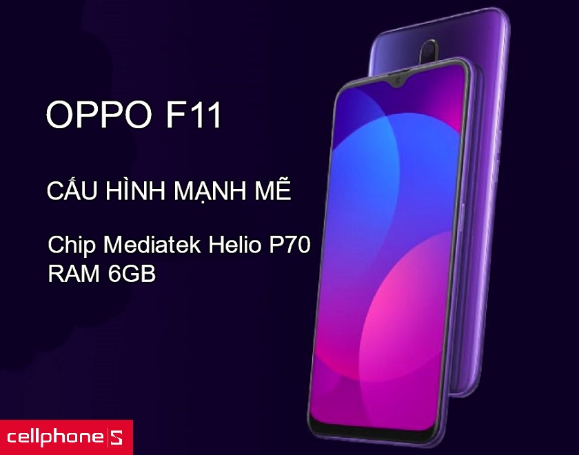 Cấu hình mạnh mẽ với con chip Mediatek Helio P70