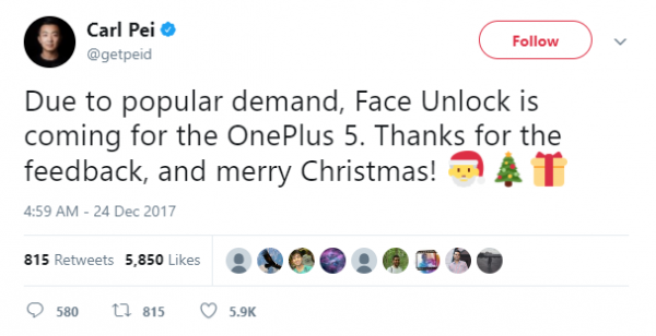 Sforum - Trang thông tin công nghệ mới nhất oneplus5-faceunlock-update-600x308 OnePlus 5 sắp được bổ sung tính năng mở khóa bằng khuôn mặt như OnePlus 5T Sforum - Trang thông tin công nghệ mới nhất oneplus5-faceunlock-update-600x308 OnePlus 5 sắp được bổ sung tính năng mở khóa bằng khuôn mặt như OnePlus 5T