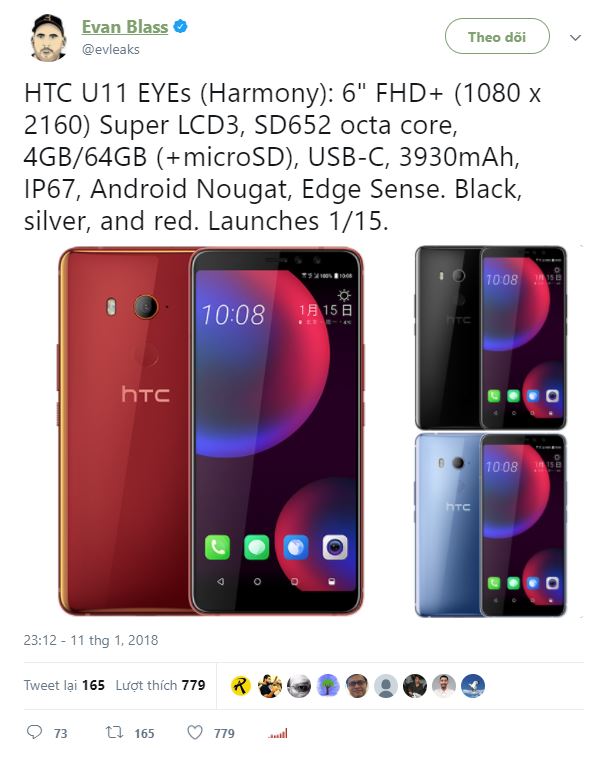 Sforum - Trang thông tin công nghệ mới nhất Capture-2 HTC U11 EYEs lộ cấu hình: Màn hình 6 inch 18:9, Snapdragon 652, pin 3930 mAh Sforum - Trang thông tin công nghệ mới nhất Capture-2 HTC U11 EYEs lộ cấu hình: Màn hình 6 inch 18:9, Snapdragon 652, pin 3930 mAh