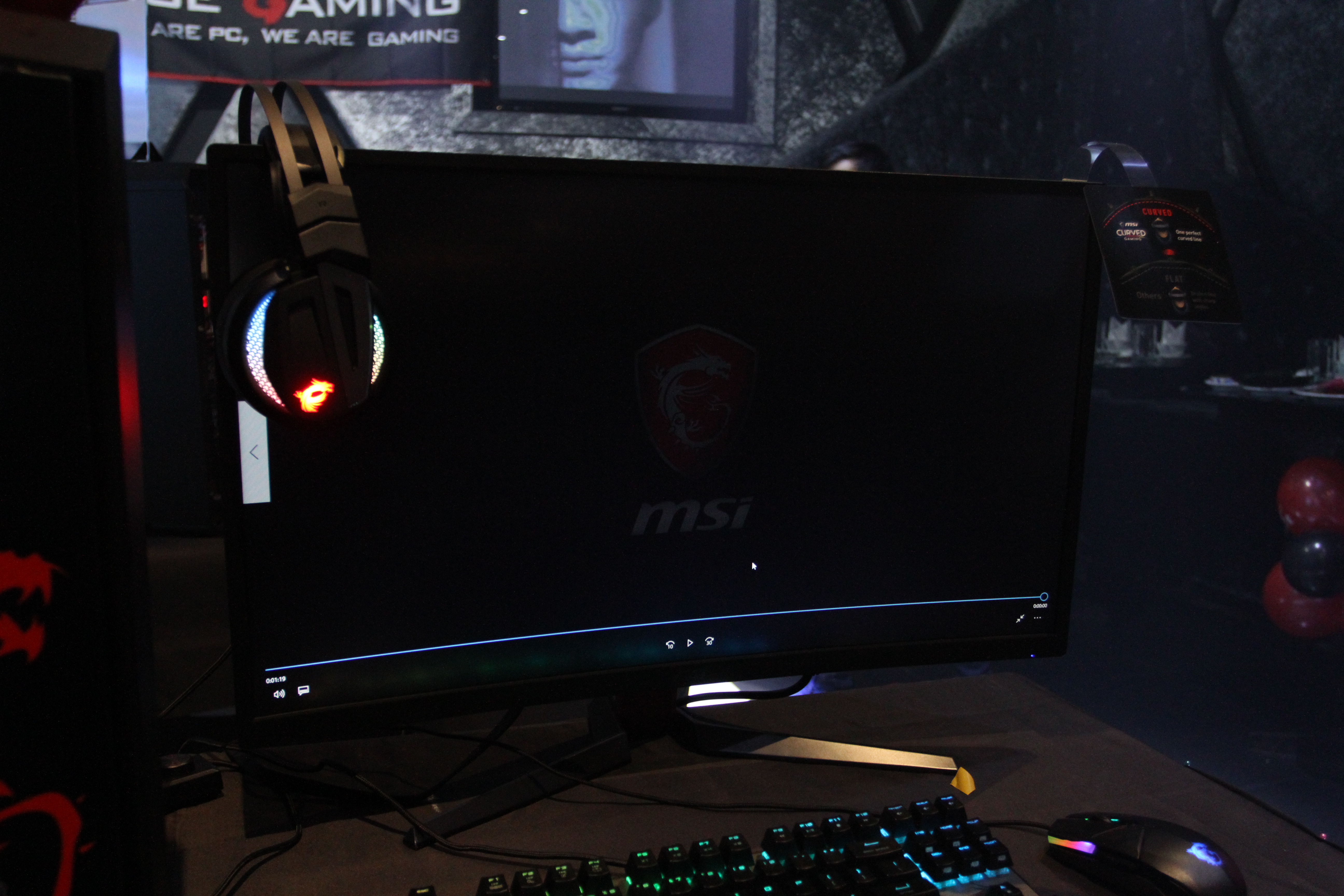 Hình ảnh thực tế của Optix tại sự kiện của MSI