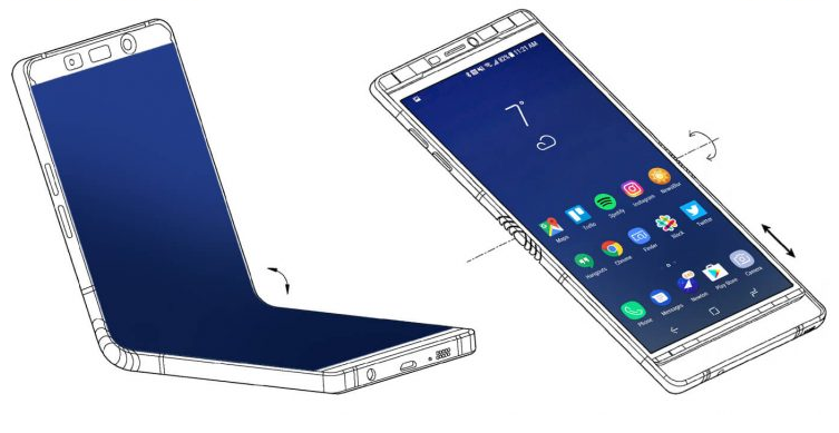 Galaxy X sẽ có màn hình lớn và bản lề của máy sẽ được bố trí ở giữa thân máy, cho phép người dùng gập máy lại vào phía trong