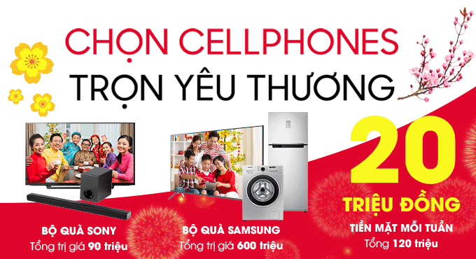 Tết trúng quà - Vô vàn ưu đãi khi mua sản phẩm tại CellphoneS