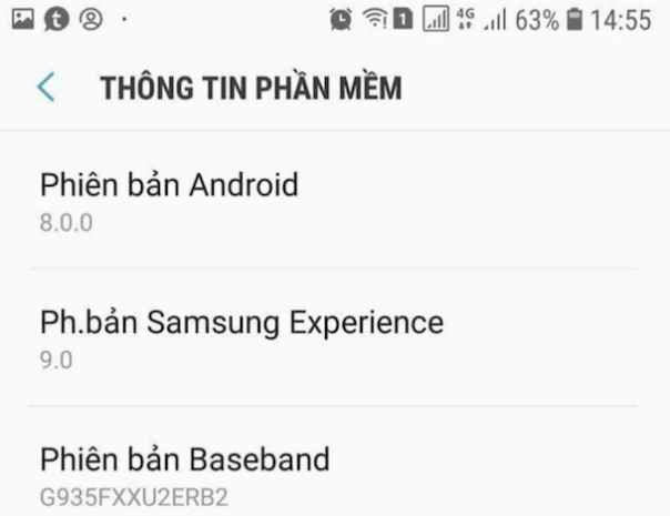 Bản cập nhật mới sử dụng giao diện Samsung Experience 9.0.