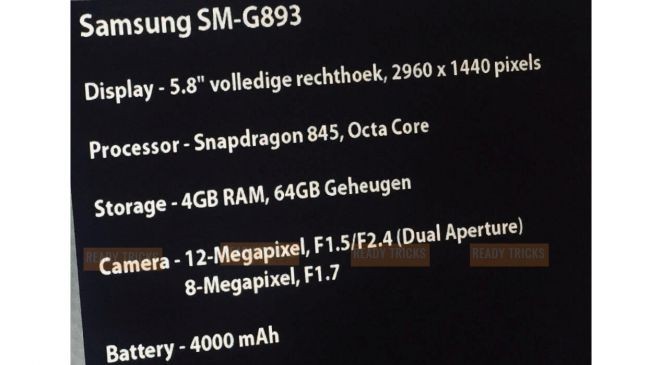 Hình ảnh rò rỉ cấu hình của thiết bị được cho là Galaxy S9 Active
