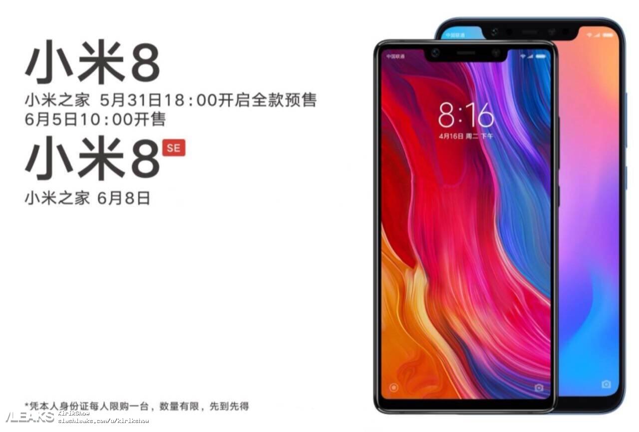 Quảng cáo Xiaomi Mi 8, Mi 8 SE xuất hiện tại Mi Store, cho phép đặt trước từ ngày 31/5