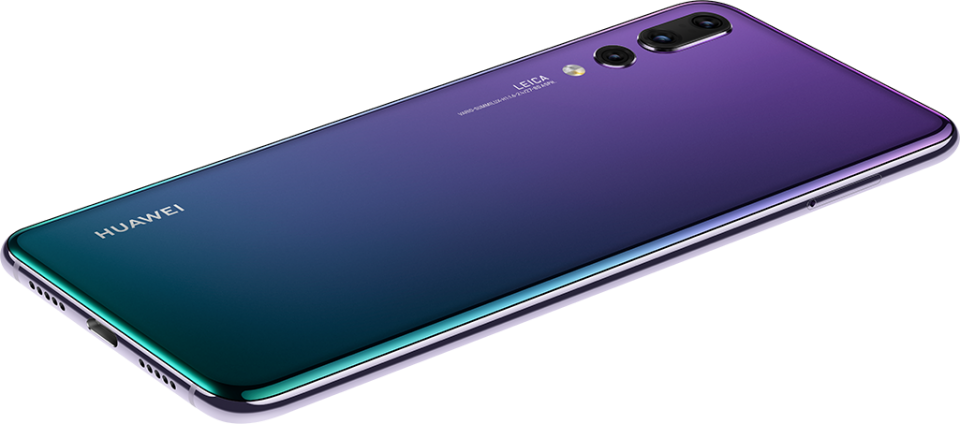 Mặt sau của máy là sự pha trộn giữa các màu sắc, mang đến sự độc đáo riêng cho Huawei P20 Pro