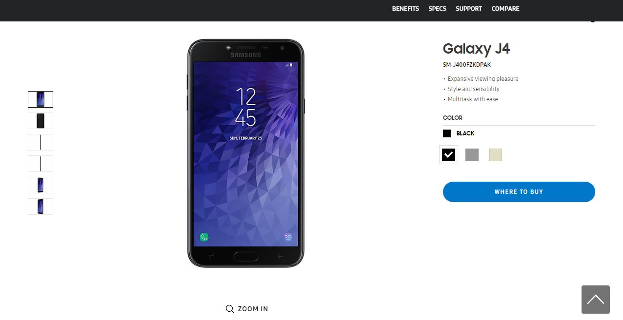Samsung chính thức ra mắt Galaxy J4, chip Exynos 7570 và 2GB RAM