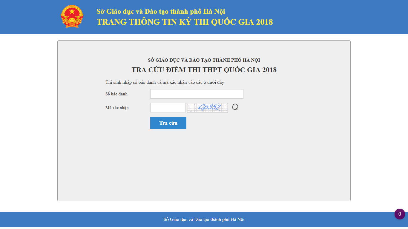 Tra cứu sử dụng các trang web giáo dục của địa phương nơi thí sinh đăng ký dự thi