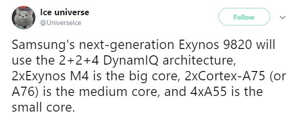 Samsung Galaxy S10 sẽ được trang bị chip Exynos 9820 và GPU mới