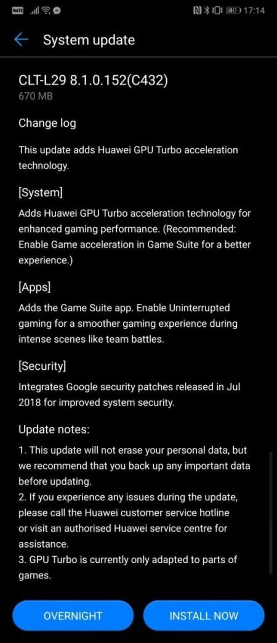 Huawei P20 Pro bắt đầu nhận được bản cập nhật GPU Turbo