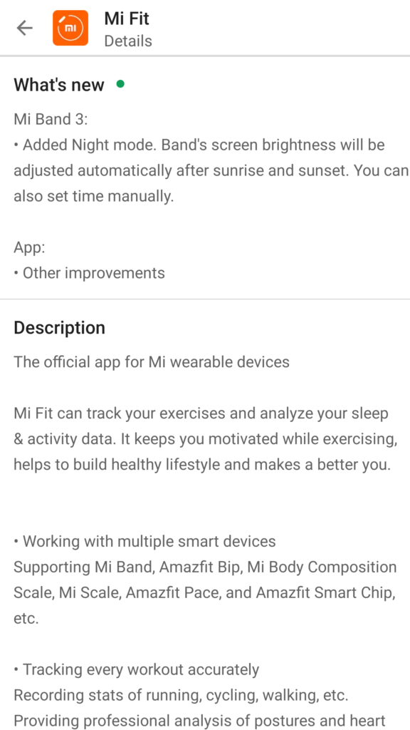 Bản cập nhật mới mang chế độ ban đêm lên Mi Band 3