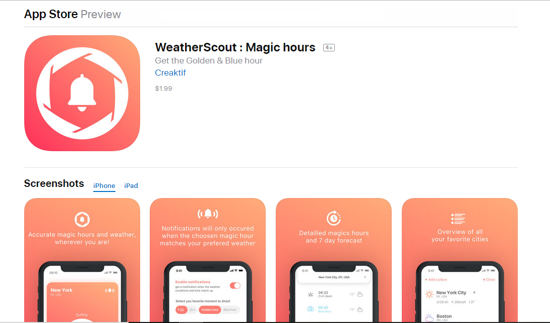 Ứng dụng WeatherScout