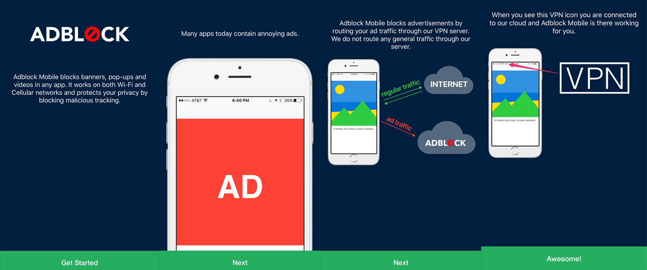 Giới thiệu tính năng của Adblock Mobile