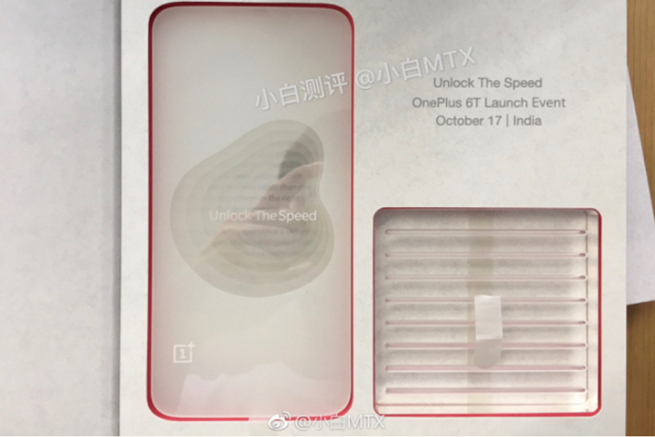 Thư mời tham gia sự kiện ra mắt OnePlus 6T tại Ấn Độ