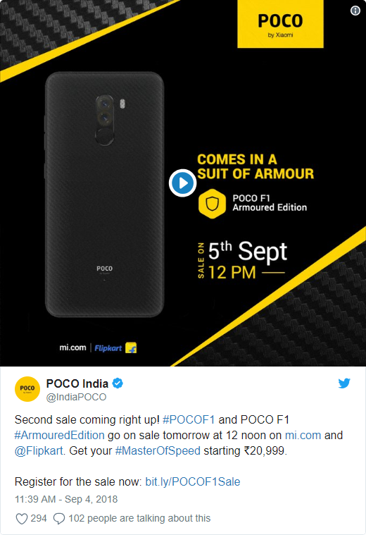 Sforum - Trang thông tin công nghệ mới nhất Pocophone-F1 Pocophone F1 Armoured Edition với mặt lưng làm từ sợi Kevlar sẽ bắt đầu được bán ra từ ngày 5/9 Sforum - Trang thông tin công nghệ mới nhất Pocophone-F1 Pocophone F1 Armoured Edition với mặt lưng làm từ sợi Kevlar sẽ bắt đầu được bán ra từ ngày 5/9