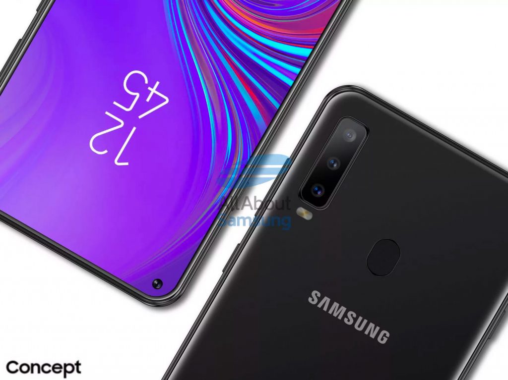 Concept Galaxy A8s với màn hình 