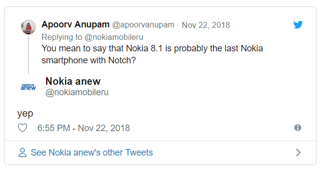 Nokia 8.1 có thể sẽ là điện thoại có tai thỏ cuối cùng của Nokia?