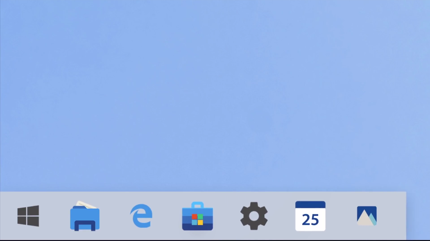 Thanh taskbar được thiết kế lại với các biểu tượng mới