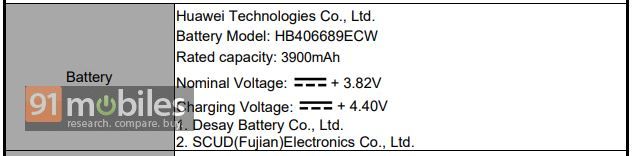 Đi kèm viên pin dung lượng 3900mAh