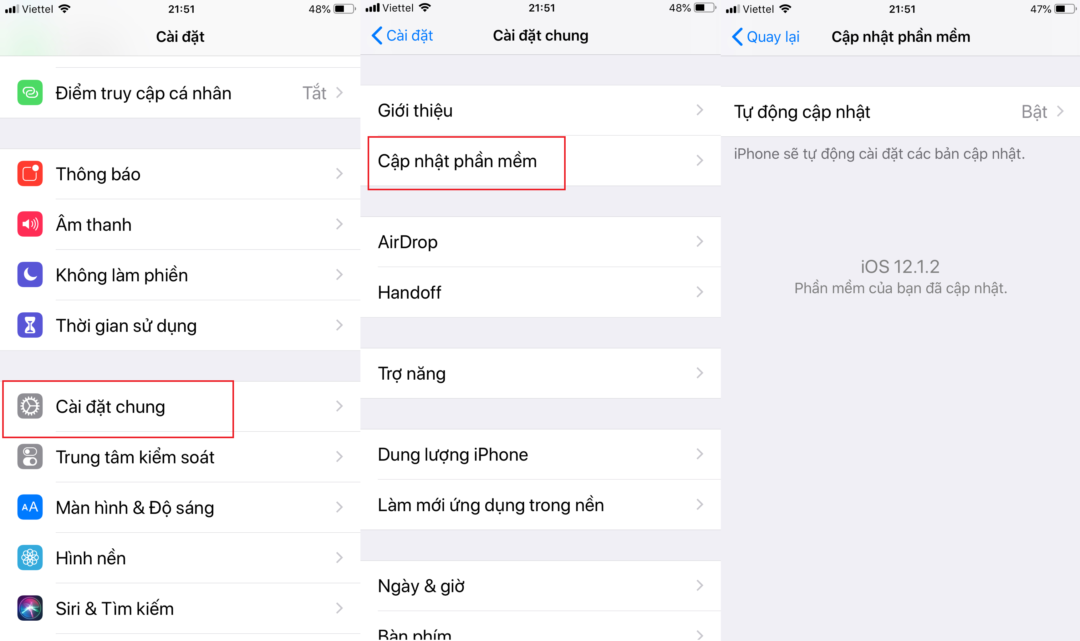 Đảm bảo iPhone của bạn đang chạy phiên bản iOS mới nhất.