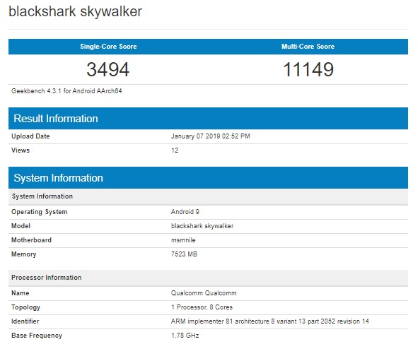Sforum - Trang thông tin công nghệ mới nhất Xiaomi-BlackShark-Skywalker-Geek Xiaomi Black Shark Skywalker lộ diện với Snapdragon 855, RAM 8GB Sforum - Trang thông tin công nghệ mới nhất Xiaomi-BlackShark-Skywalker-Geek Xiaomi Black Shark Skywalker lộ diện với Snapdragon 855, RAM 8GB