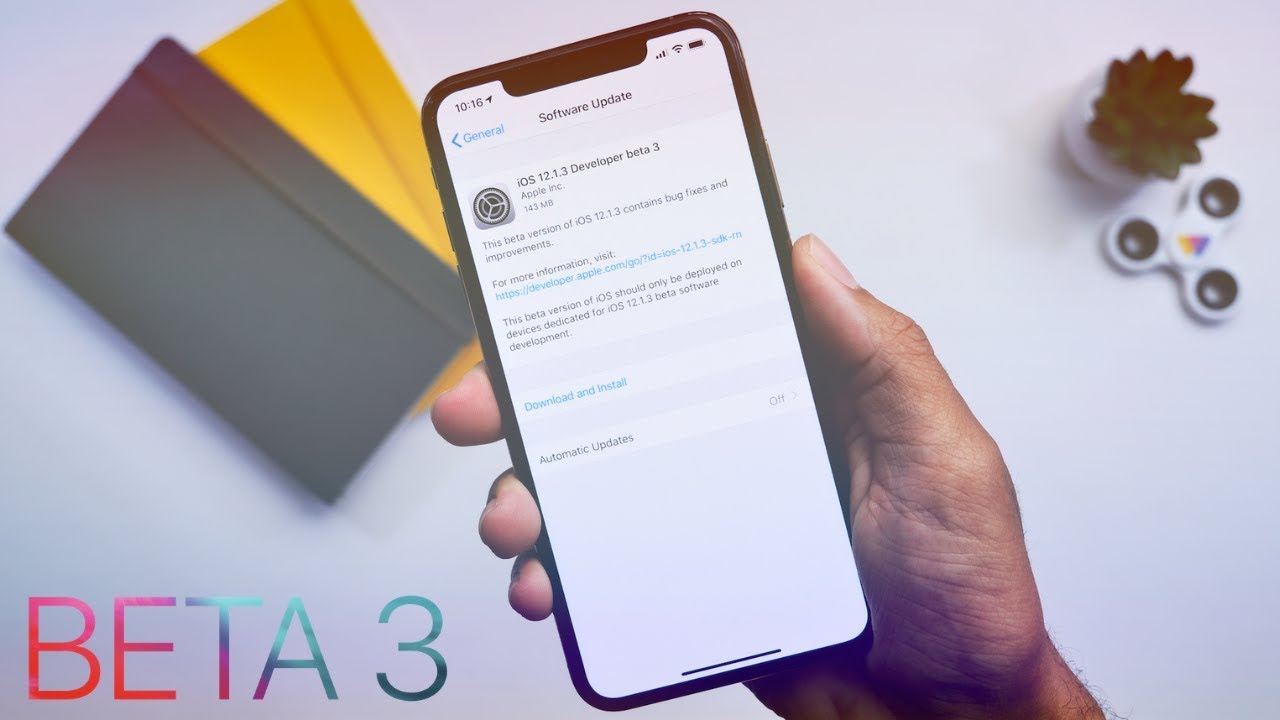 Apple phát hành iOS 12.1.3 Beta 3 cho các thiết bị iPhone, iPad và iPod touch