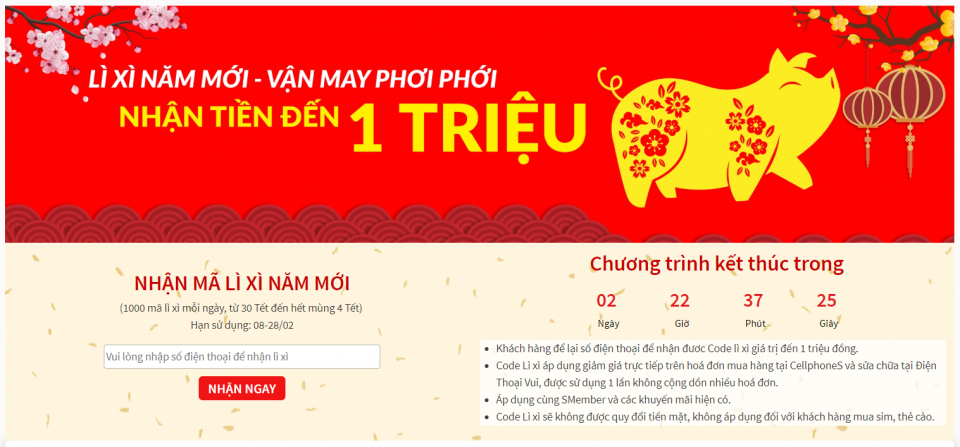 Sforum - Trang thông tin công nghệ mới nhất 1-960x447 Hướng dẫn nhận và sử dụng mã Lì Xì Tết của CellphoneS Sforum - Trang thông tin công nghệ mới nhất 1-960x447 Hướng dẫn nhận và sử dụng mã Lì Xì Tết của CellphoneS
