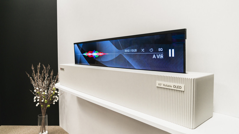 TV màn hình cuộn của LG mới được trình làng gần đây