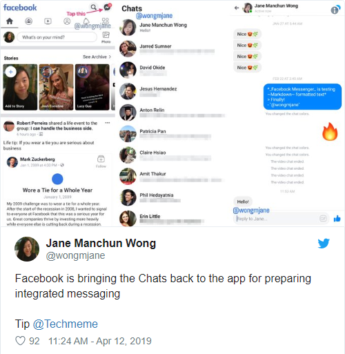 Sforum - Trang thông tin công nghệ mới nhất jane-wong-facebook-messenger Trong tương lai, Facebook và Mesenger sẽ gộp lại làm một 