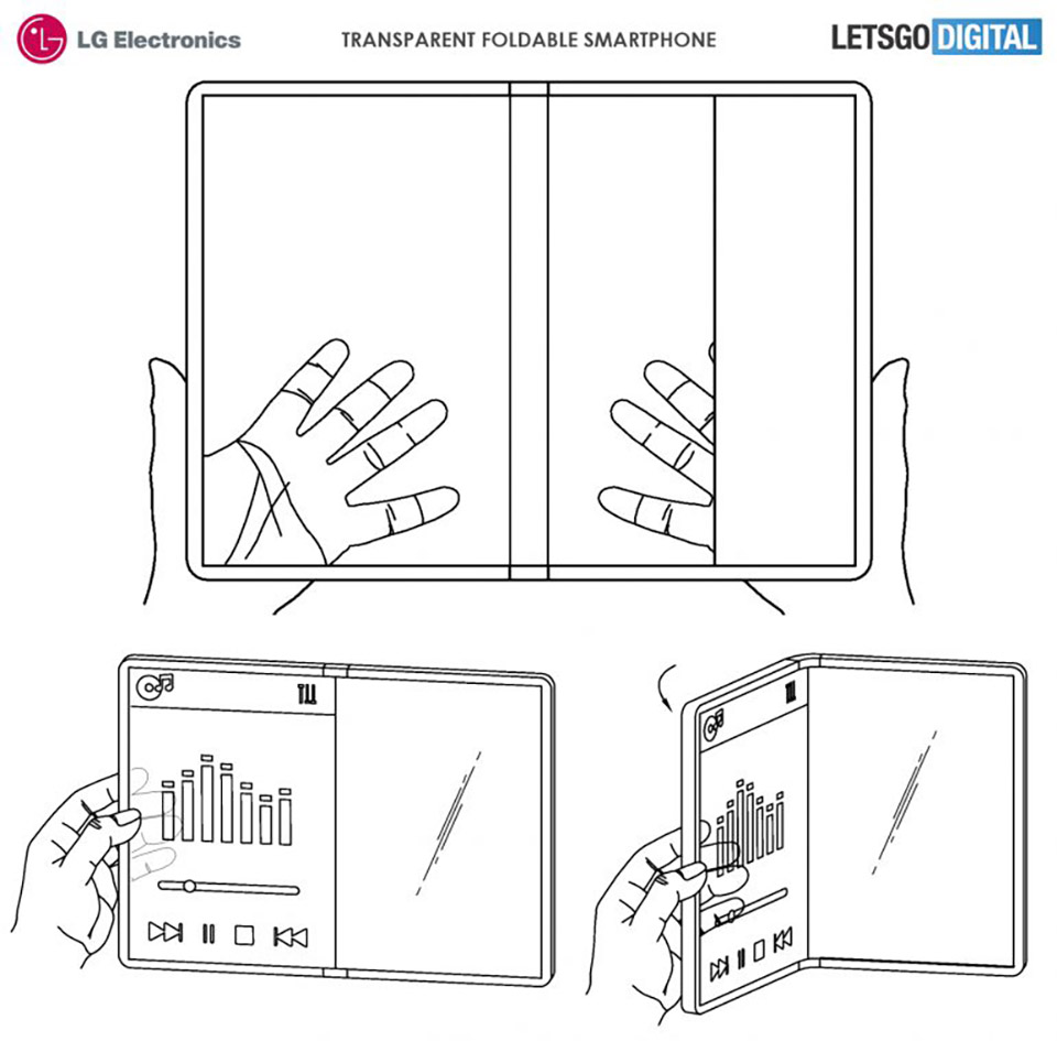 Sforum - Trang thông tin công nghệ mới nhất opvouwbare-telefoon-transparant-display-1 Gập thôi là chưa đủ, LG còn đang phát triển một chiếc smartphone có màn hình gập trong suốt 