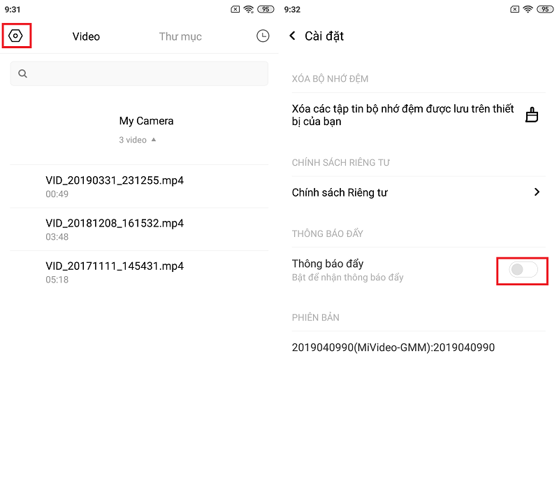 Tắt quảng cáo trong Mi Video trên MIUI 10.