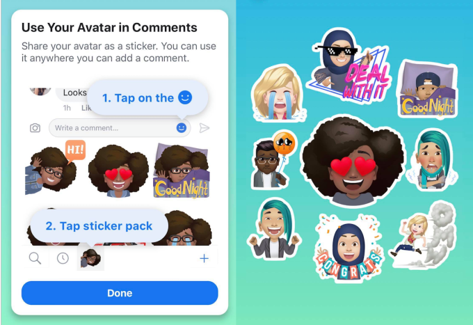 Sforum - Trang thông tin công nghệ mới nhất Facebook_Avatar_Stickers.0 Facebook ra mắt Avatars Sticker cho News Feed và Messenger 