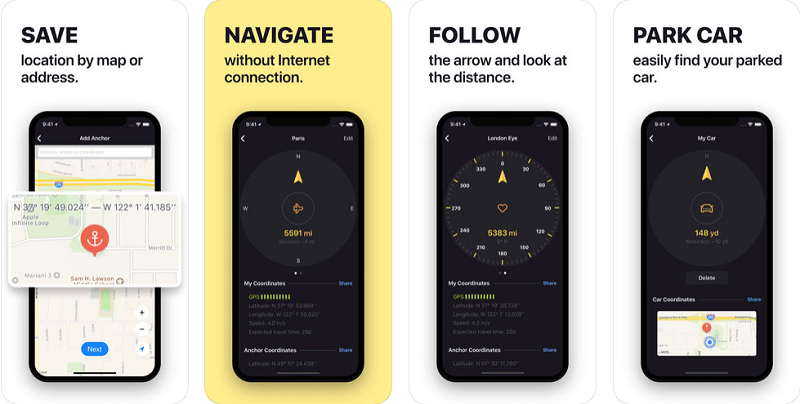 Ứng dụng iOS đang được miễn phí - Anchor Pointer Compass GPS.